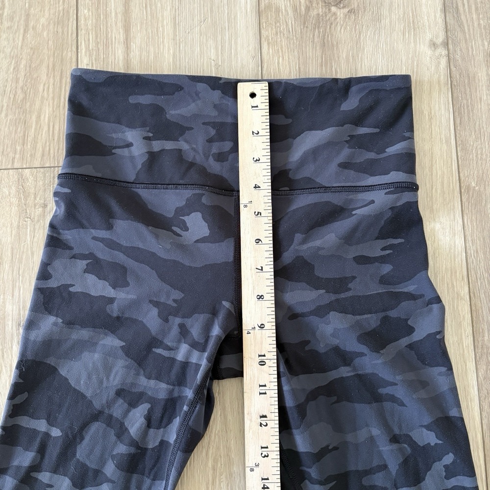Athleta Elation 7/8 Tight Black Gray Camouflage Leggings Women's SP Stretch Logo - Picture 3 of 7